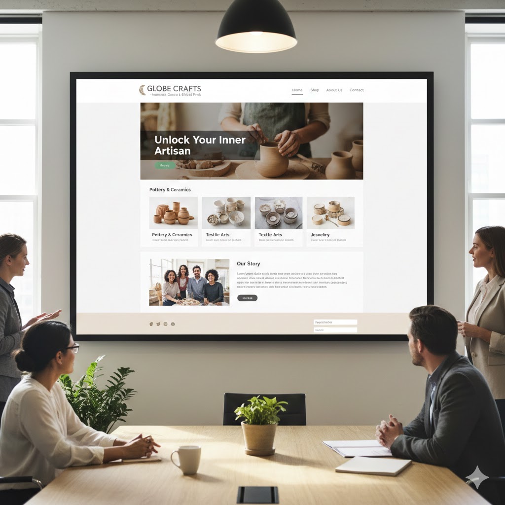 Layout di un sito vetrina per una piccola impresa